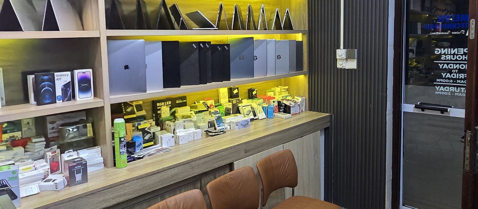 Laptops, phones and accessories